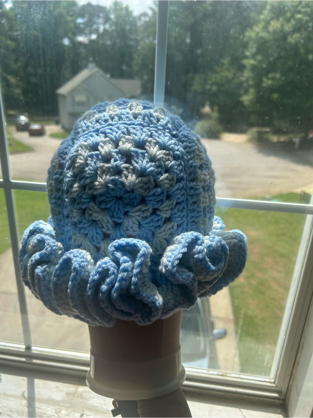 Handmade Crochet Ruffle Hat
